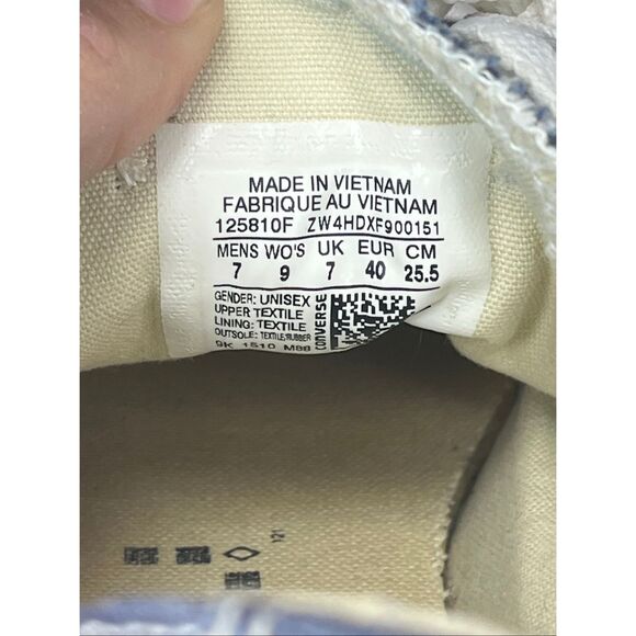 Converse Chuck Taylor All Star Low Top Navy Canvas Sneakers Unisex Men’s 7 / Wom - Picture 8 of 8